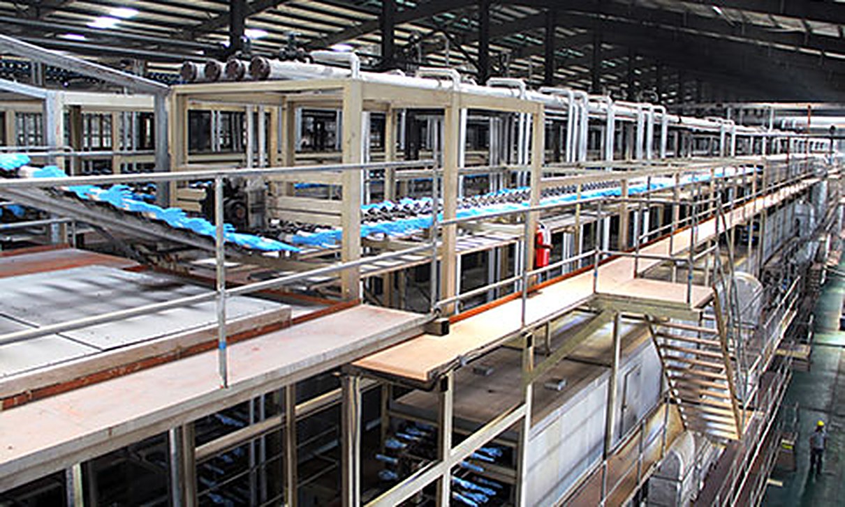 Glove production lines inside the HOPE MEDICAL factory